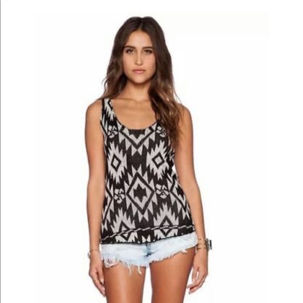 WILDFOX COUTURE WHITE LABEL TRIBAL TRAVEL TANK TOP